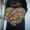 Pastel Rose Heart Flowers