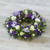Blue/Purple and White Wreath