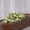White and Green Casket Spray